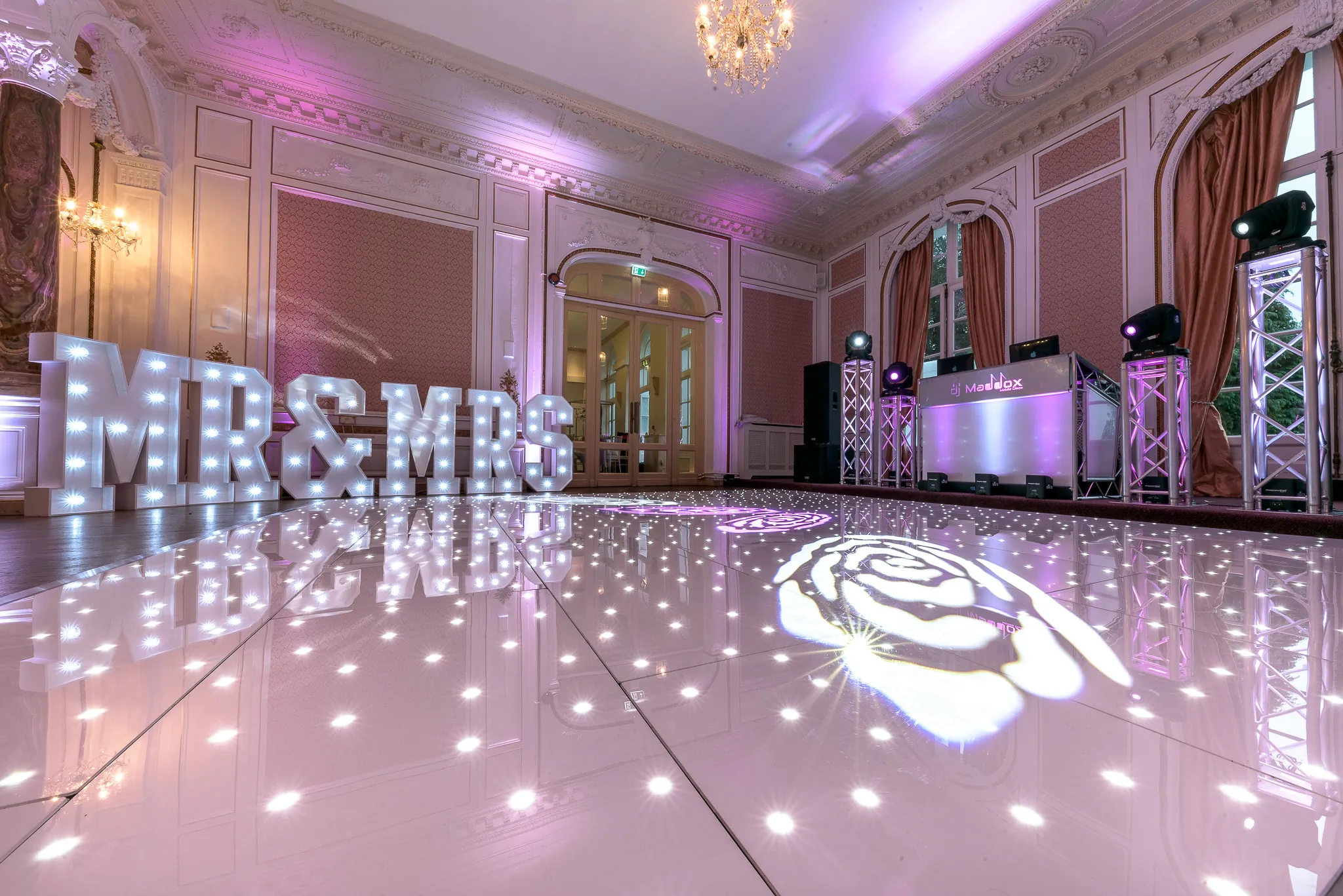 LED Starlit Dancefloor Hire @ Court Colman Manor 001 2